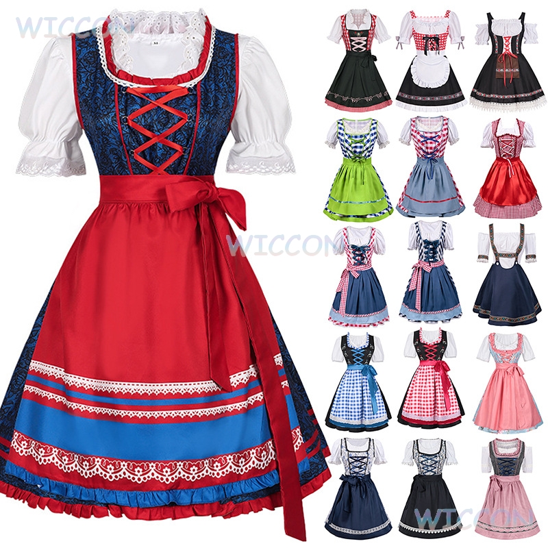 Beer & Wine Downtown - 2025 New Oktoberfest Dirndl Dress Plus