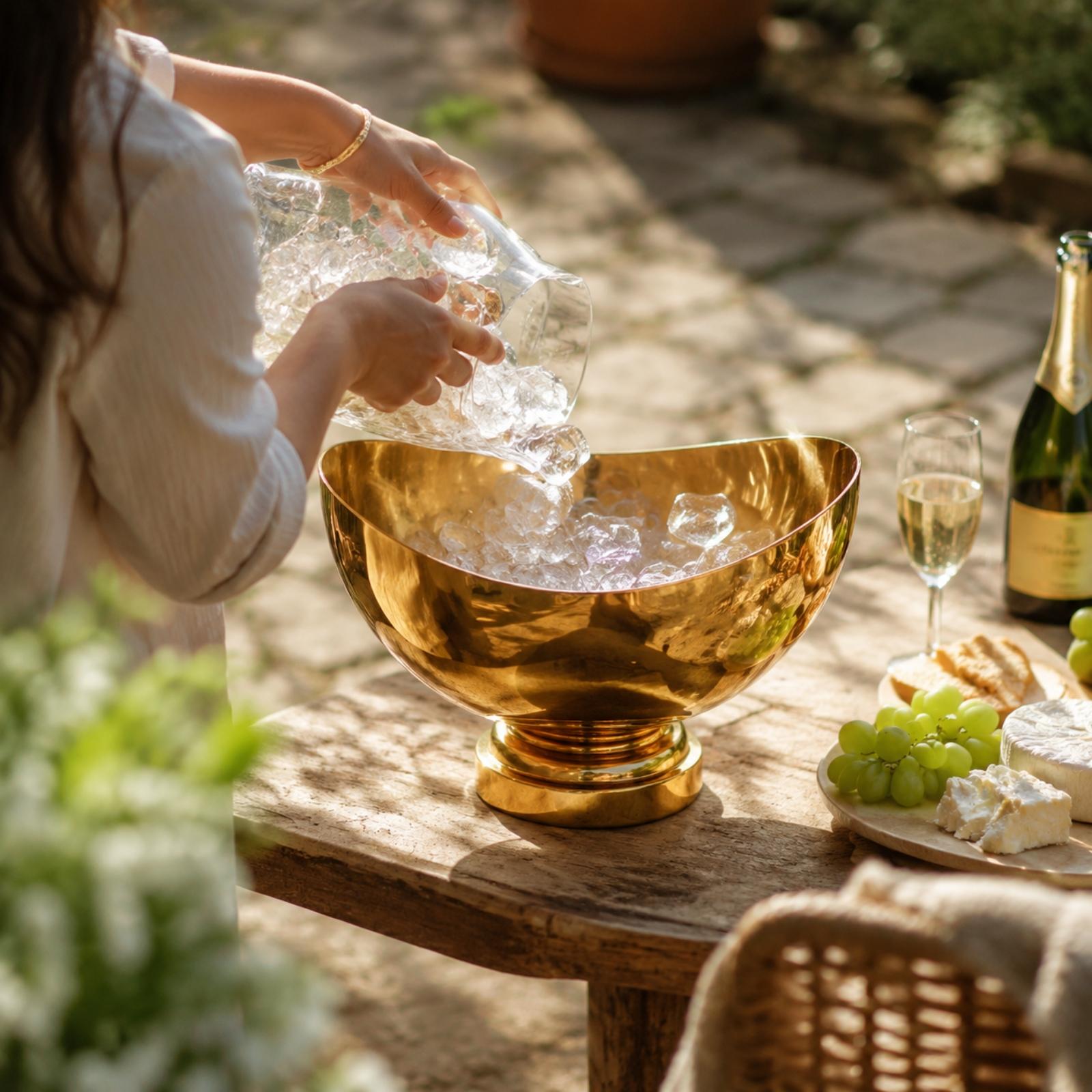 Wine Beer Champagne - Premium Steel Champagne Bucket Ice Container