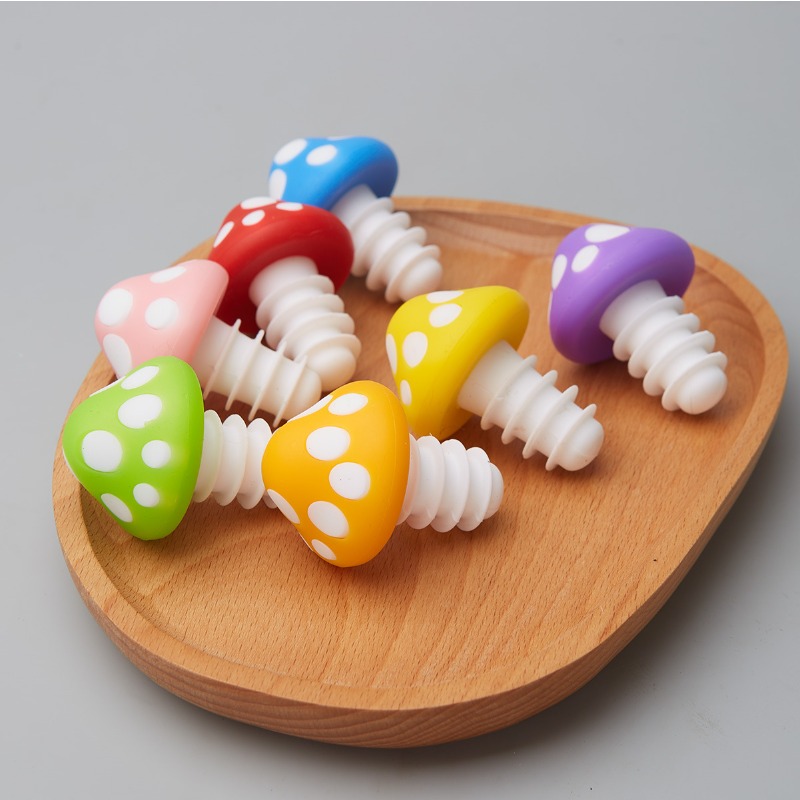Wine Beer Champagne - Hot Silicone Mushroom Wine Stoppers Airtight