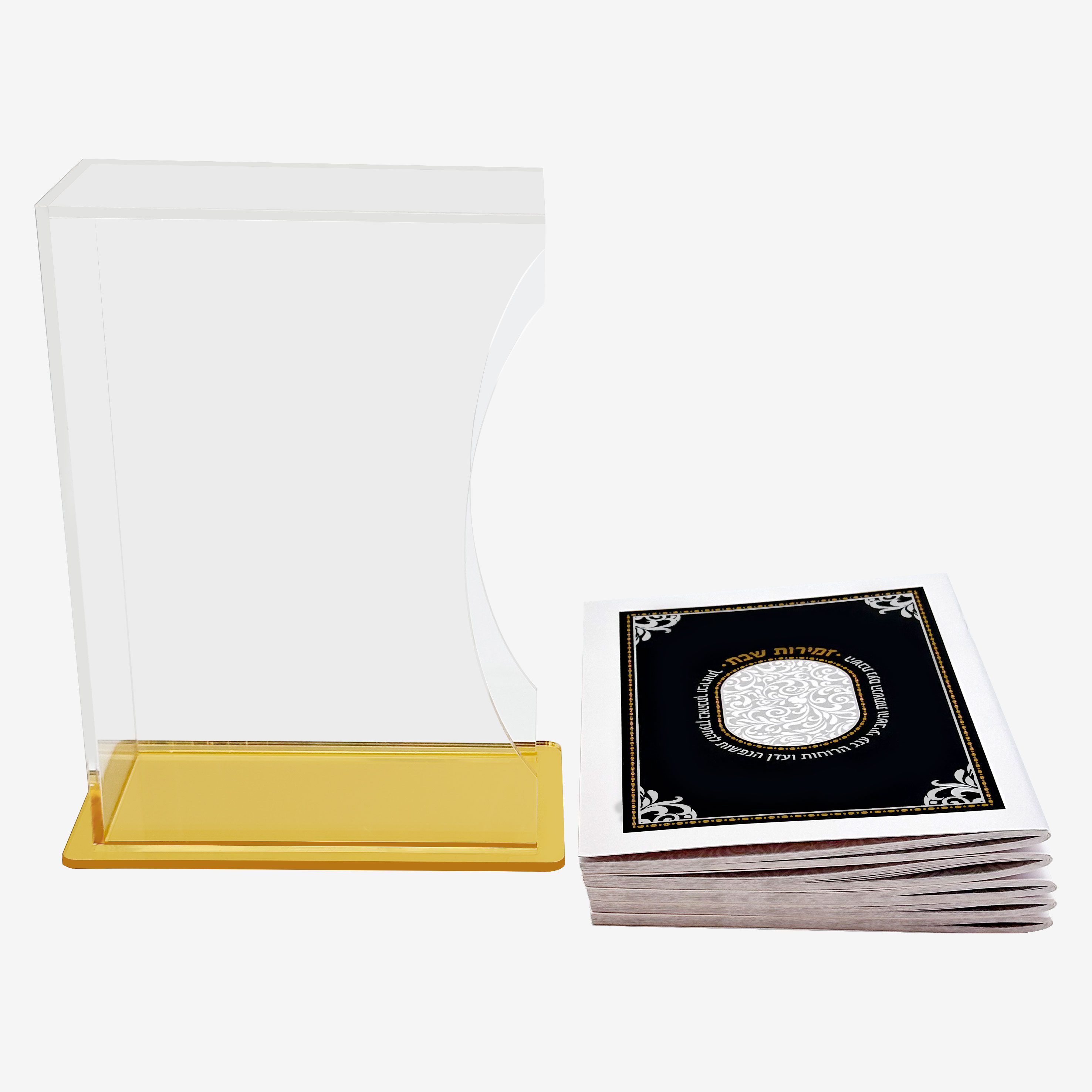 Cocktail Shaker Set - Judaica Acrylic Zemirot Box with 6pcs