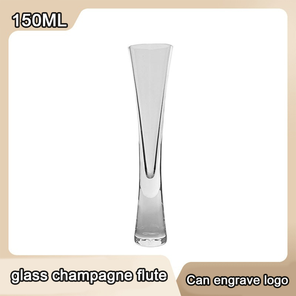 Wine Beer Logo - (Can Engrave Logo) 150ML Waisted Champagne