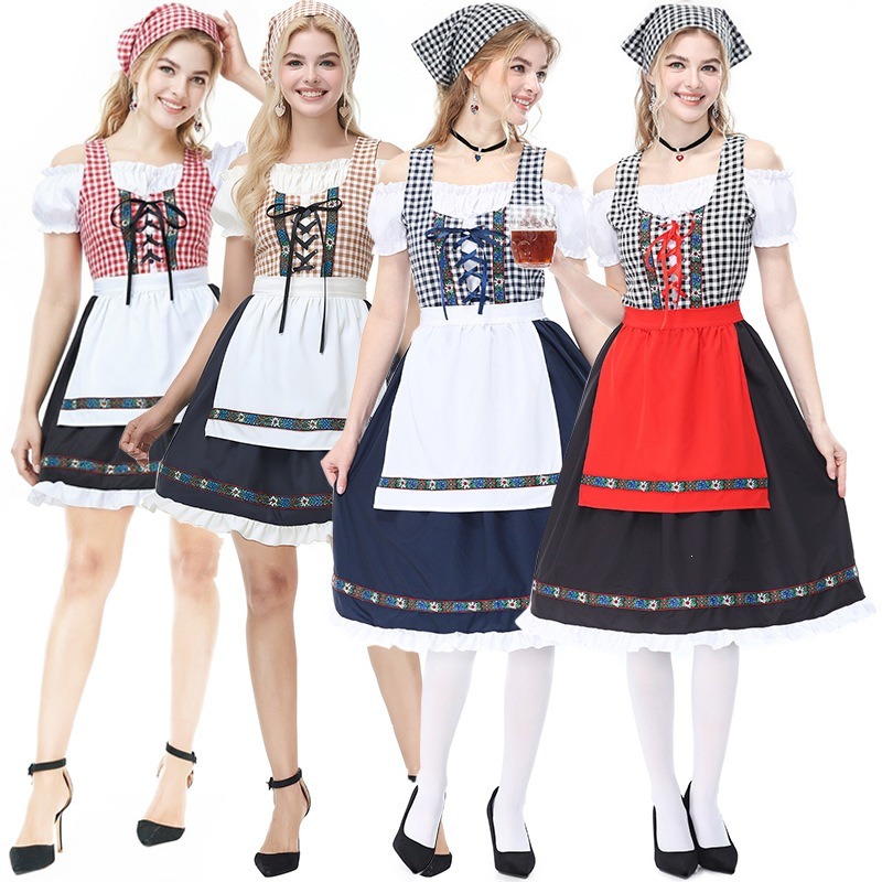 Beer & Wine Downtown - German Bavarian Dirndl Costume For Women