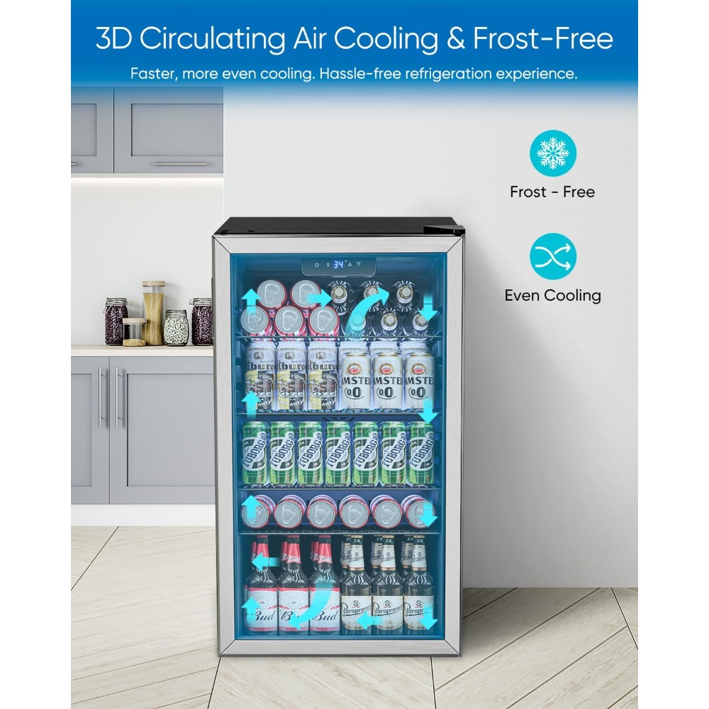 Beverage Refrigerator Cooler - - Wine Beer Fridge Small ulasan dan harga