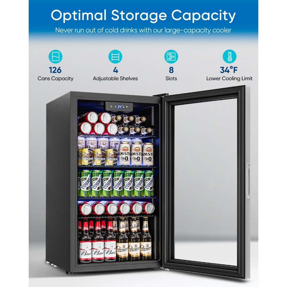 Beverage Refrigerator Cooler - - Wine Beer Fridge Small ulasan dan harga