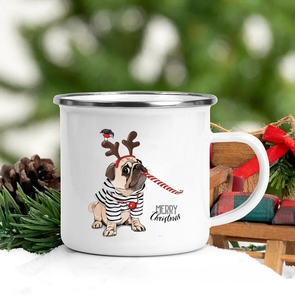 Handle Enamel Mugs Santa Hat A - Wine Beer Coffee Drink ulasan dan harga