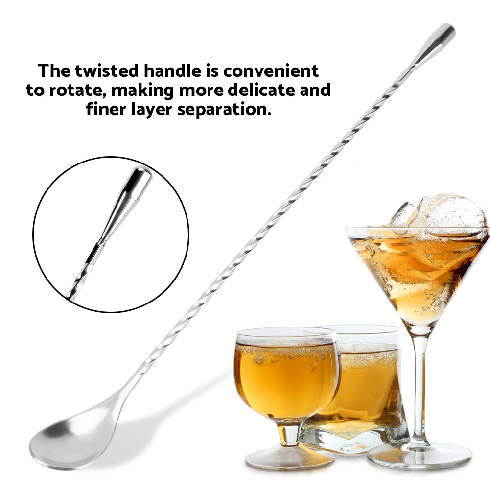 Stainless Steel Bar Spoon Long - Bar Spoon Twisted ulasan dan harga