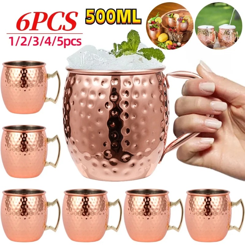 1-6PCS Cocktail Wine Cup Mosco - Wine Beer Champagne ulasan dan harga