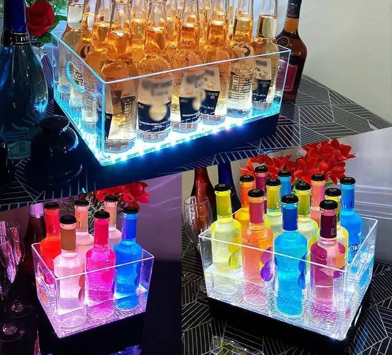 Square Luminous Ice Bucket Bar - Wine Beer Champagne ulasan dan harga