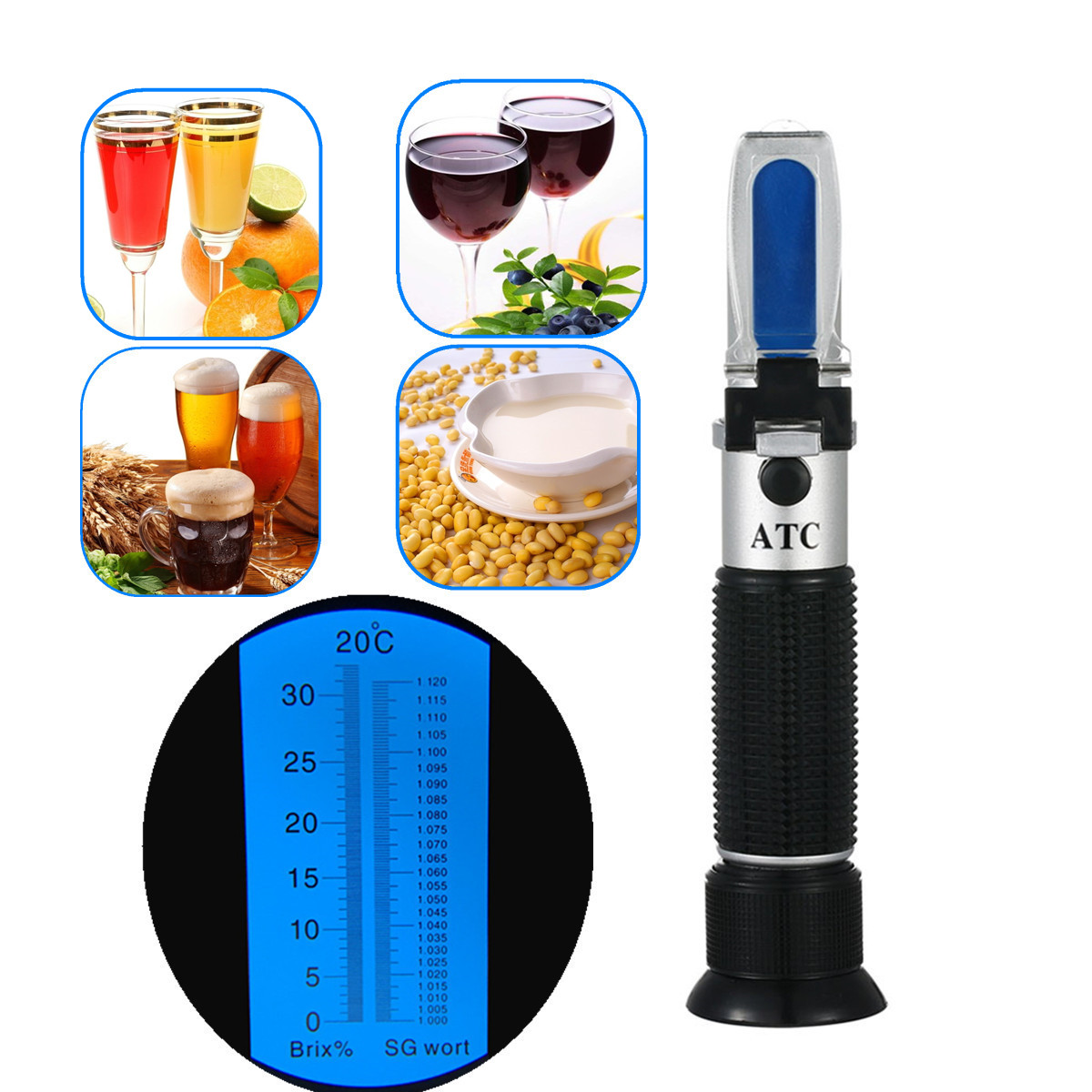 Refractometer 0-32% Brix Beer  - Wine To Beer To Liquor ulasan dan harga