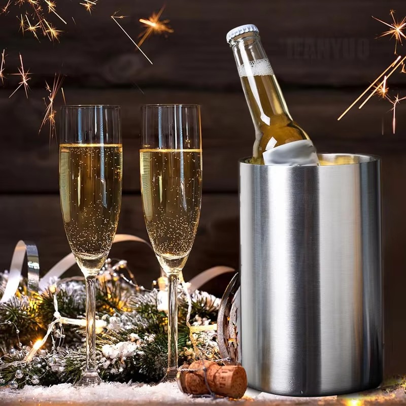 1Pcs Double-Wall Stainless Ste - Wine Beer Champagne ulasan dan harga