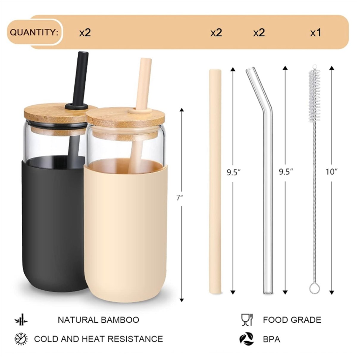 2Colors 20 OZ Glass Cups with  - Beer & Wine Downtown ulasan dan harga