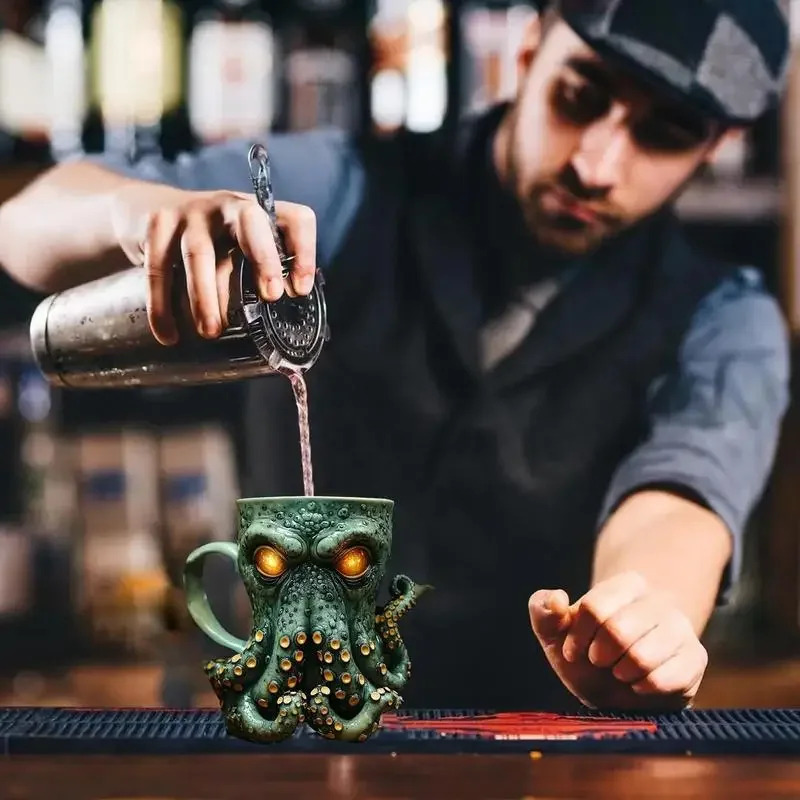 Octopus Beer Coffee Mugs Model - Wine Beer Coffee Drink ulasan dan harga