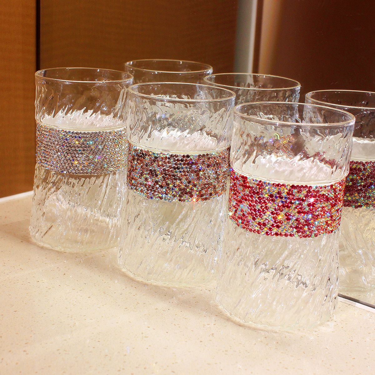 410ml Bling Diamond  Glass Cup - Wine Beer Coffee Drink ulasan dan harga