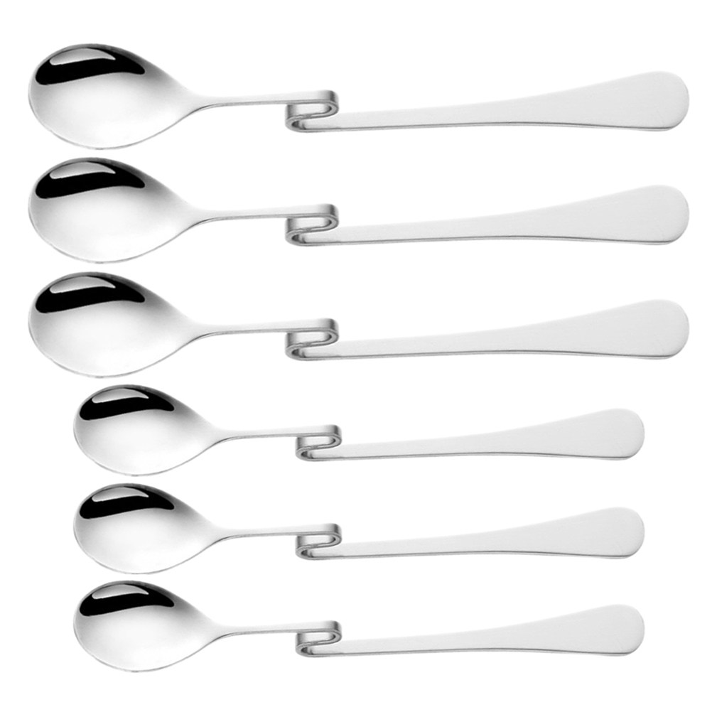 6Pcs Stainless Steel S Shape D - Bar Spoon Twisted ulasan dan harga