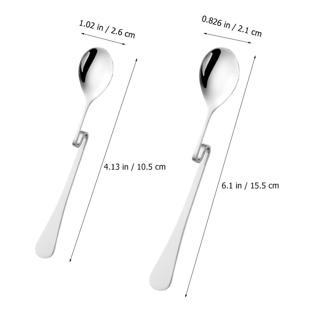 6Pcs Stainless Steel S Shape D - Bar Spoon Twisted ulasan dan harga