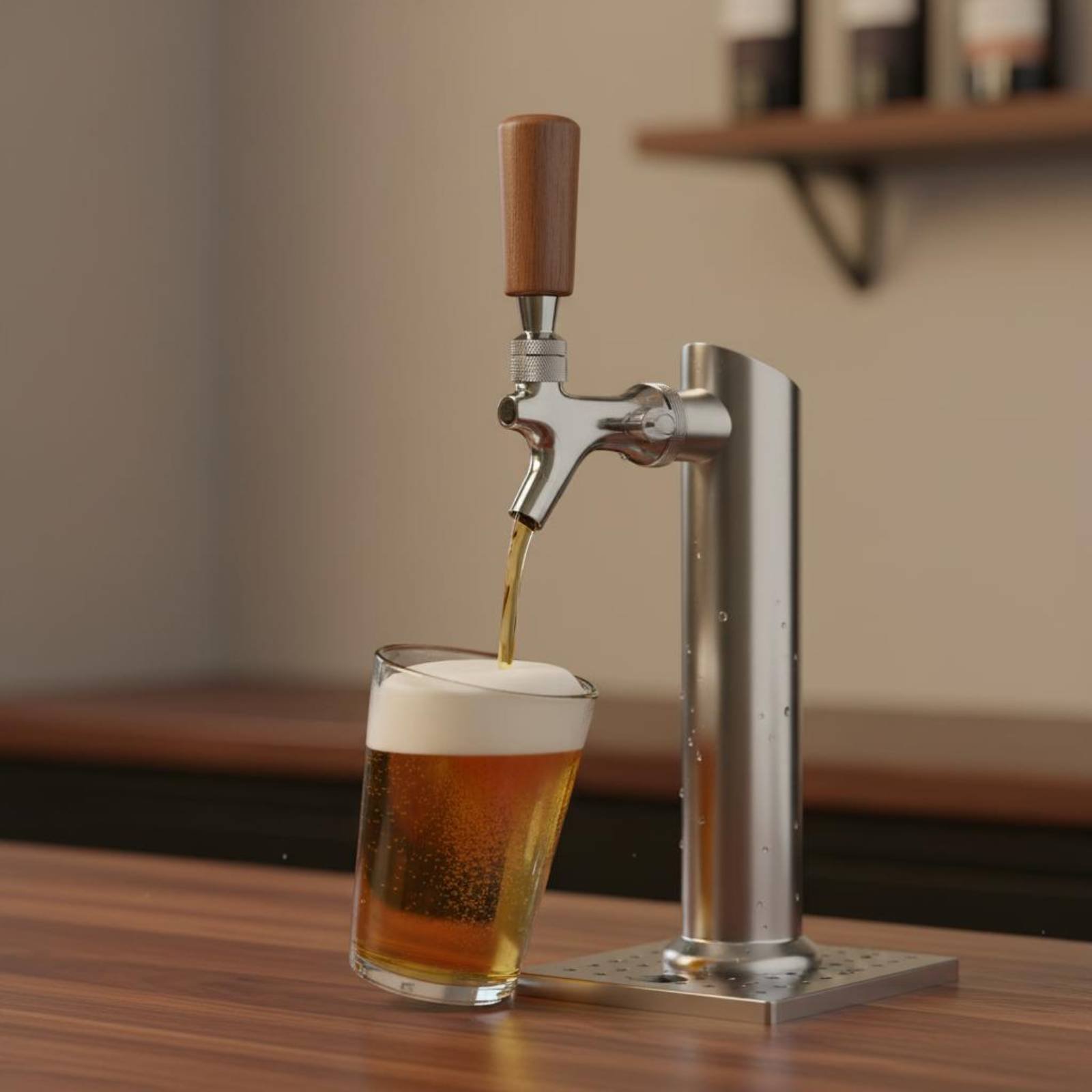 Short Wooden Beer Handle Solid - Wine With Beer ulasan dan harga