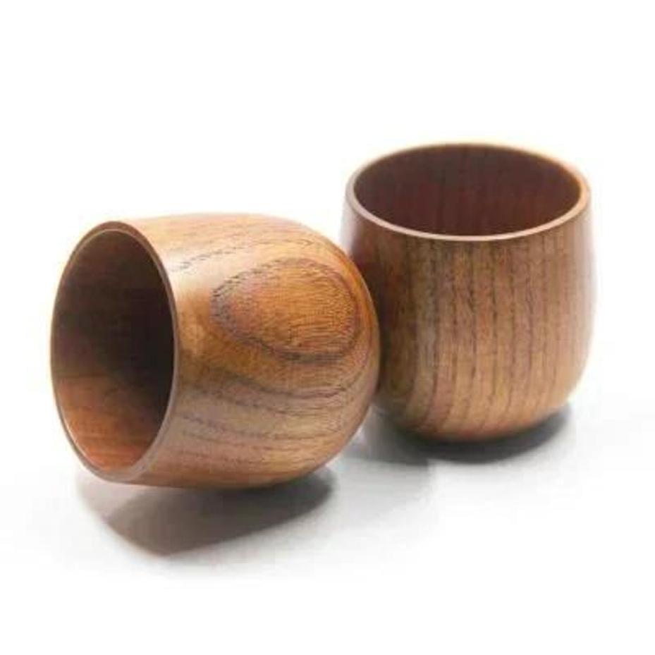1 Pcs Reusable Wooden Cup Envi - Wine Beer Coffee Drink ulasan dan harga